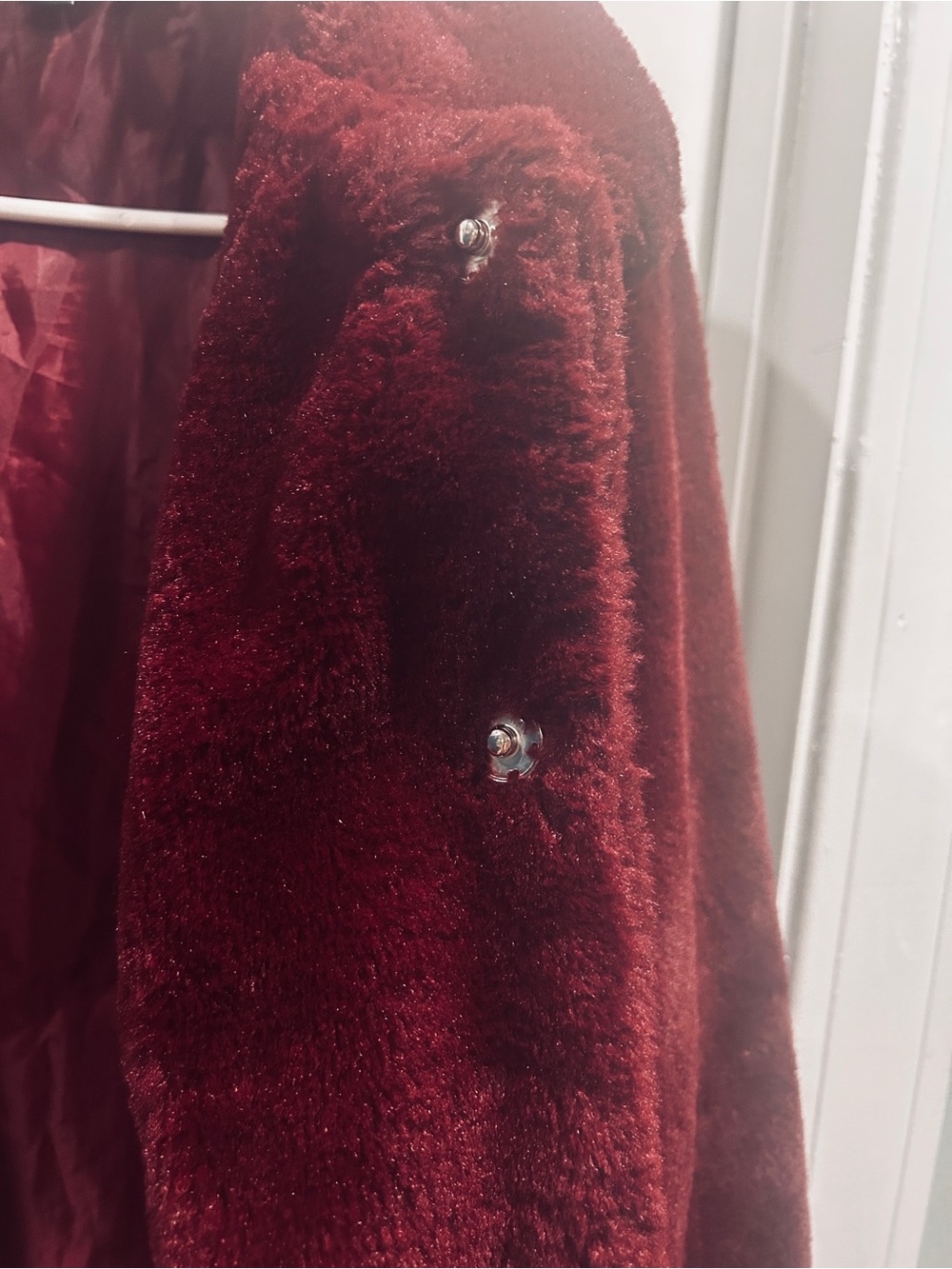 Signature Studio Wine Faux Fur Teddy Jacket - Picture 9 of 10
